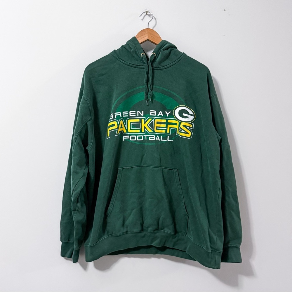 VTG Green Bay Packers NFL Team Apparel Y2K Hoodie Hooded Sweatshirt Casual